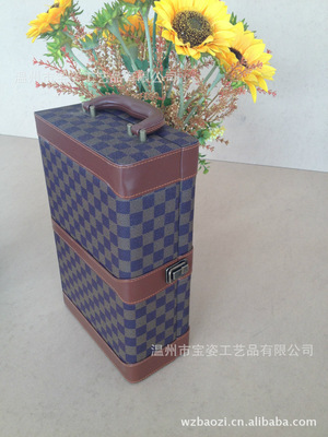 【高檔紅酒禮盒 紅酒盒包裝 紅酒皮盒包裝 創(chuàng)意皮質(zhì)紅酒盒 葡萄酒盒】價格,廠家,圖片,禮品盒、禮品袋,溫州市寶姿工藝品-